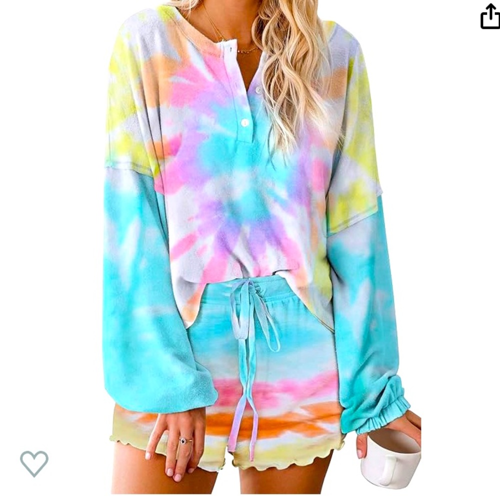 Tie dye pajama set size small